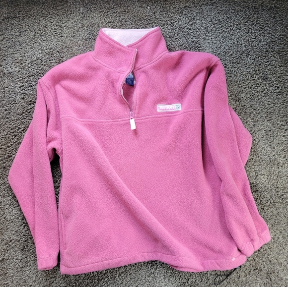 Big Dogs Polar Dogs High Tech Gear Pink Fleece 1/4 Zip Pullover Woman's Size M - Picture 1 of 8